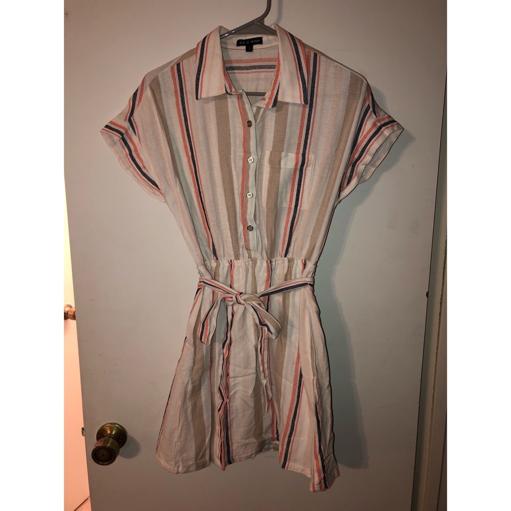Striped collared dress